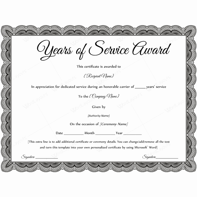 Service Dog Certificate Template Lovely Years Service Certificate Wording Web Wiki
