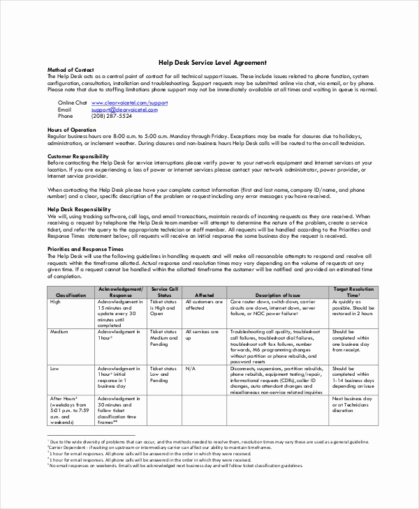 Service Level Agreement Template Luxury Service Level Agreement 20 Free Pdf Word Psd