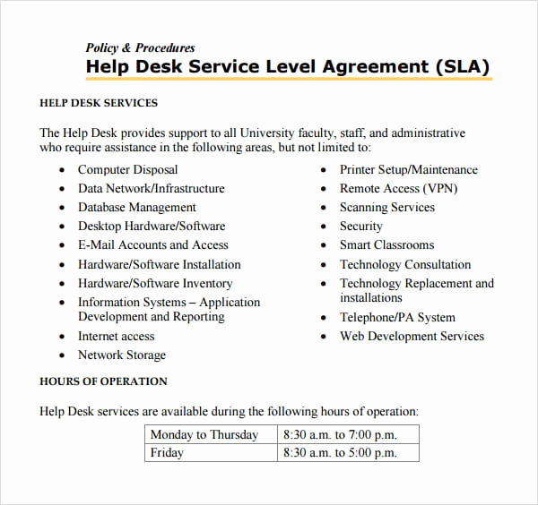 Service Level Agreement Template New top 5 Resources to Get Free Service Level Agreement
