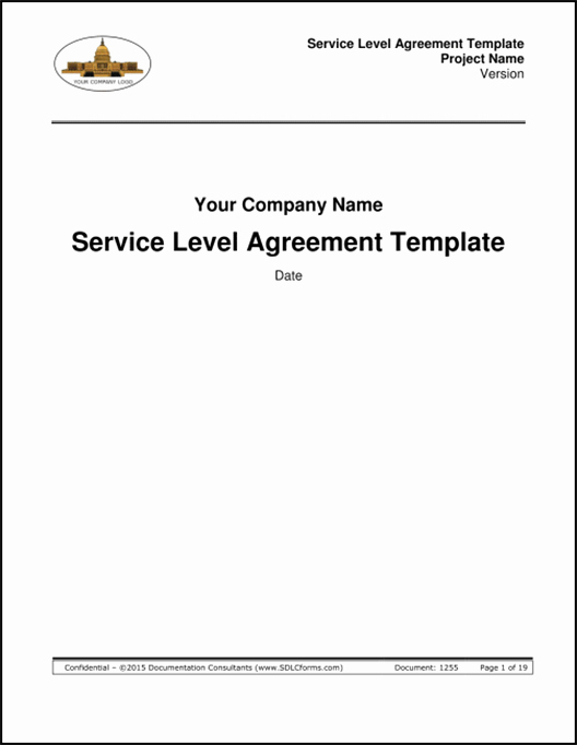 Service Level Agreement Template Unique Sdlcforms Service Level Agreement Template