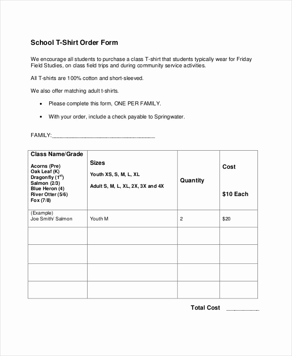 Shirt order form Template Inspirational 12 T Shirt order forms Free Sample Example format