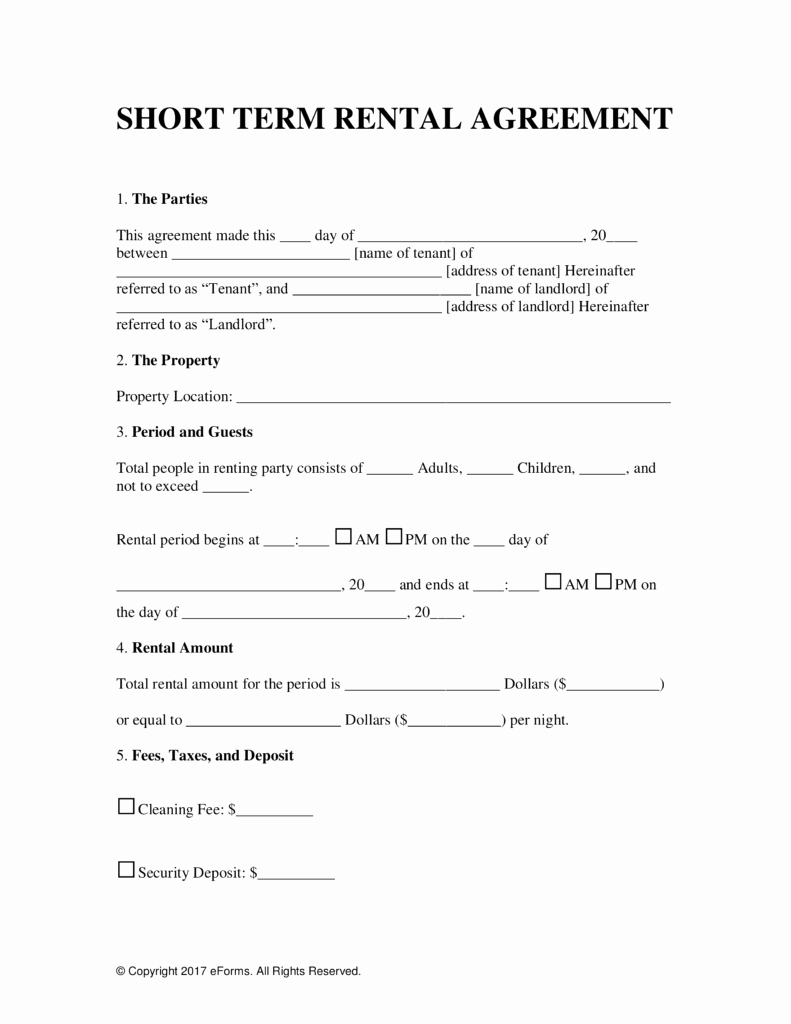 Short Term Rental Agreement Inspirational 22 Exclusive Short Term Rental Agreement Pdf Be P