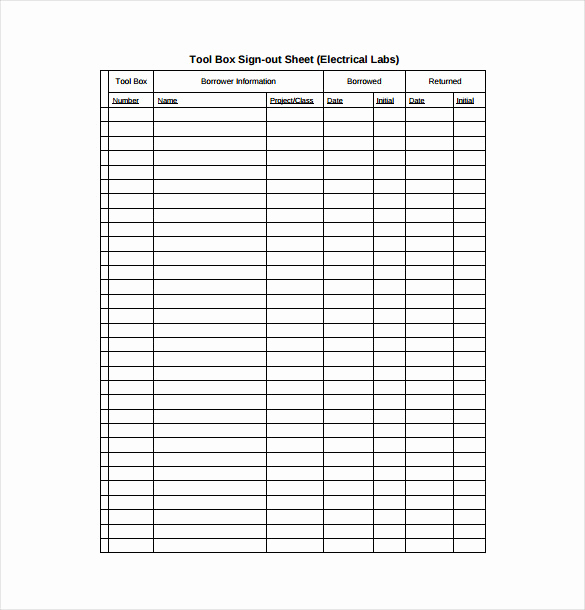 Sign In and Out Sheet Elegant Sign Out Sheet Template 14 Free Word Pdf Documents