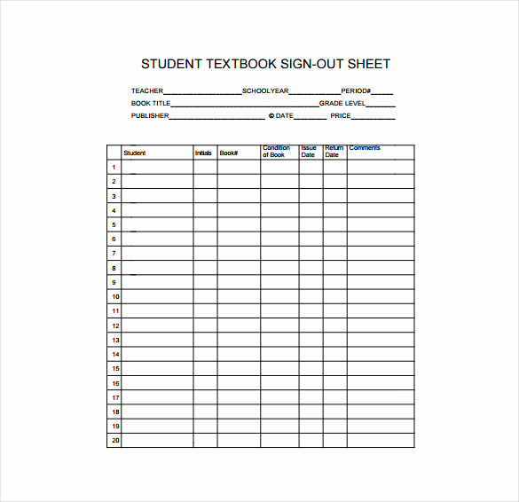 Sign In and Out Sheet Fresh Sign Out Sheet Template 14 Free Word Pdf Documents