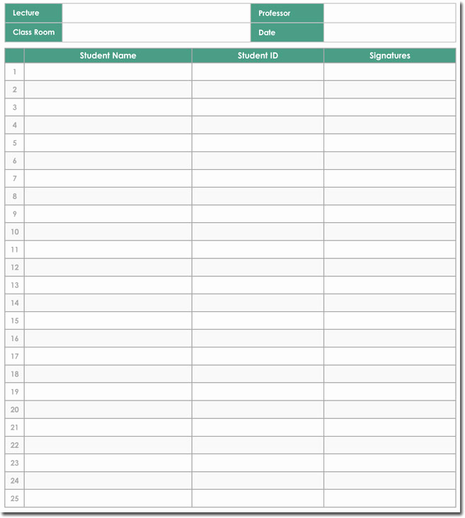 Sign In Sheet Template Excel Elegant 20 Sign In Sheet Templates for Visitors Employees Class