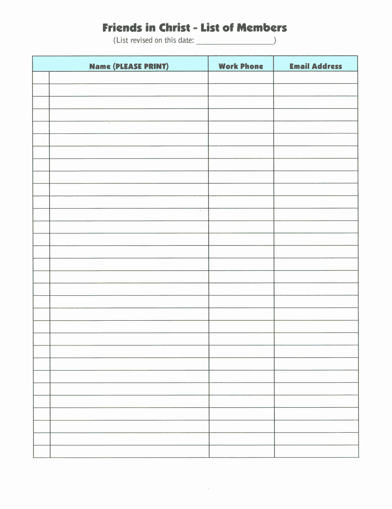 Sign Up form Template Best Of 4 Free Sign Up Sheet Templates Word Excel Pdf formats