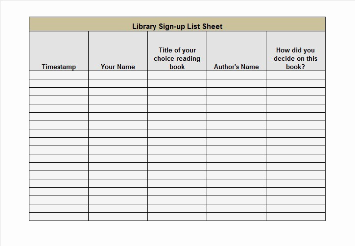 Sign Up form Template Lovely 40 Sign Up Sheet Sign In Sheet Templates Word &amp; Excel