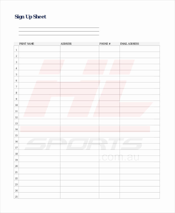 Sign Up Sheet Pdf Best Of 45 Printable Sheet Samples &amp; Templates Pdf Doc