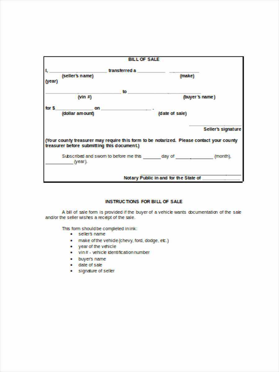 Simple Auto Bill Of Sale Best Of 30 Sample Bill Of Sale forms