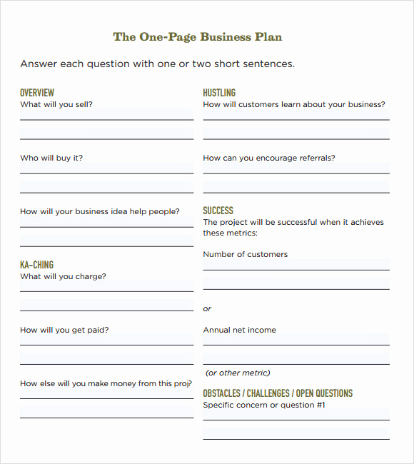 Simple Business Plan Outline Beautiful Simple Business Plan Template 9 Documents In Pdf Word Psd