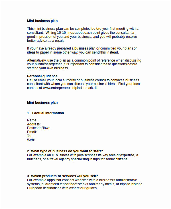 Simple Business Plan Template Word New 25 Simple Business Plan Examples Pdf Word Pages