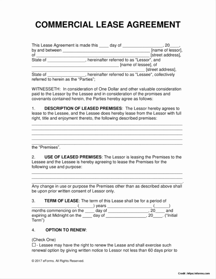 Simple Commercial Lease Agreement Beautiful Free Mercial Lease forms Tario form Resume