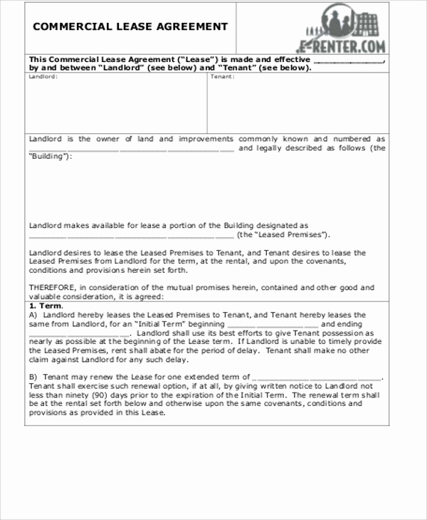 Simple Commercial Lease Agreement Lovely 19 Simple Mercial Lease Agreements Word Pdf Pages