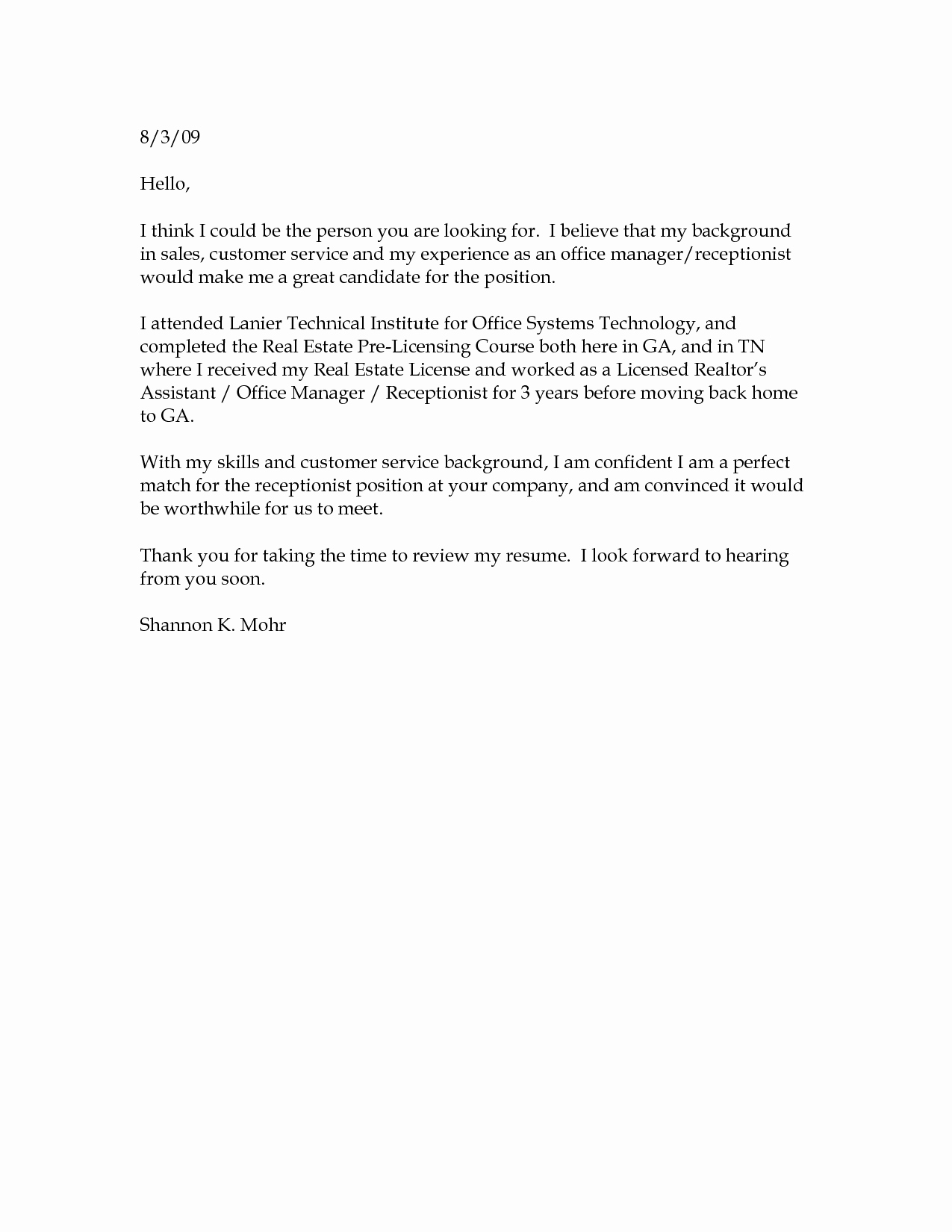 Simple Cover Letter format Beautiful Covering Letter Example Simple Cover Letter Examplesimple