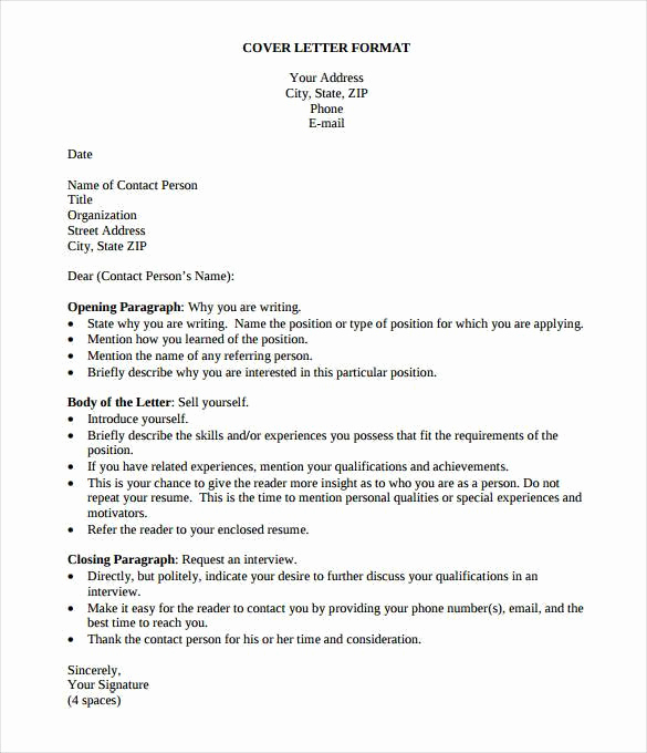 simple cover letter template