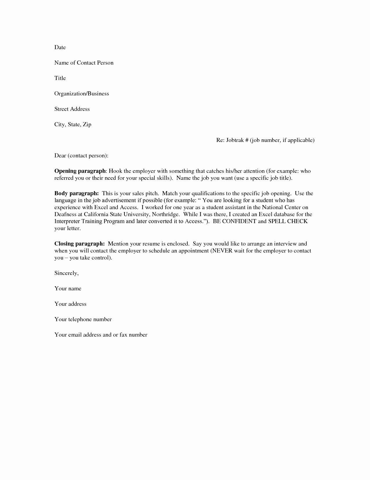 Simple Cover Letter Sample Inspirational Basic Cover Letter for A Resume