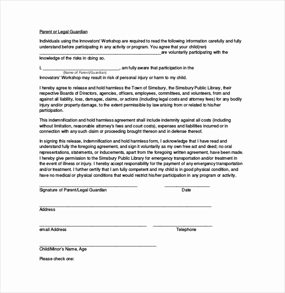 Simple Hold Harmless Agreement Best Of Hold Harmless Agreement Template – 15 Free Word Pdf