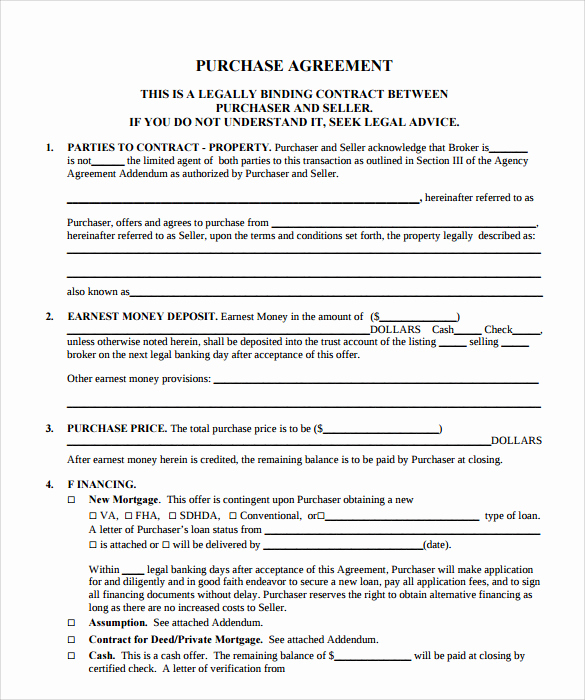 Simple Home Purchase Agreement New Sample Property Purchase Agreement 8 Free Word Pdf