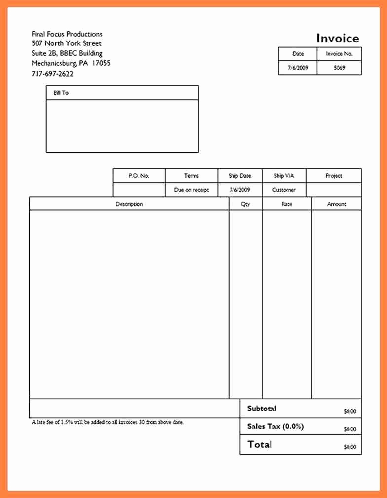 Simple Invoice Template Excel Best Of 8 Quickbooks Invoice Templates Free Appointmentletters