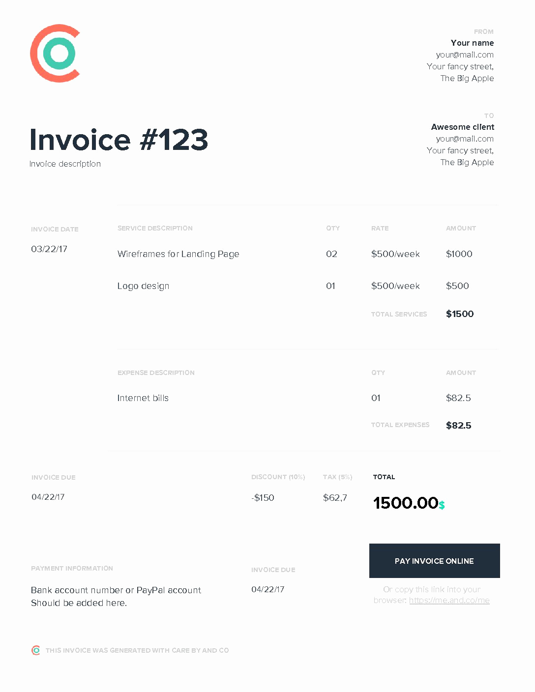 Simple Invoice Template Excel Lovely Free Invoice Template Excel Pdf