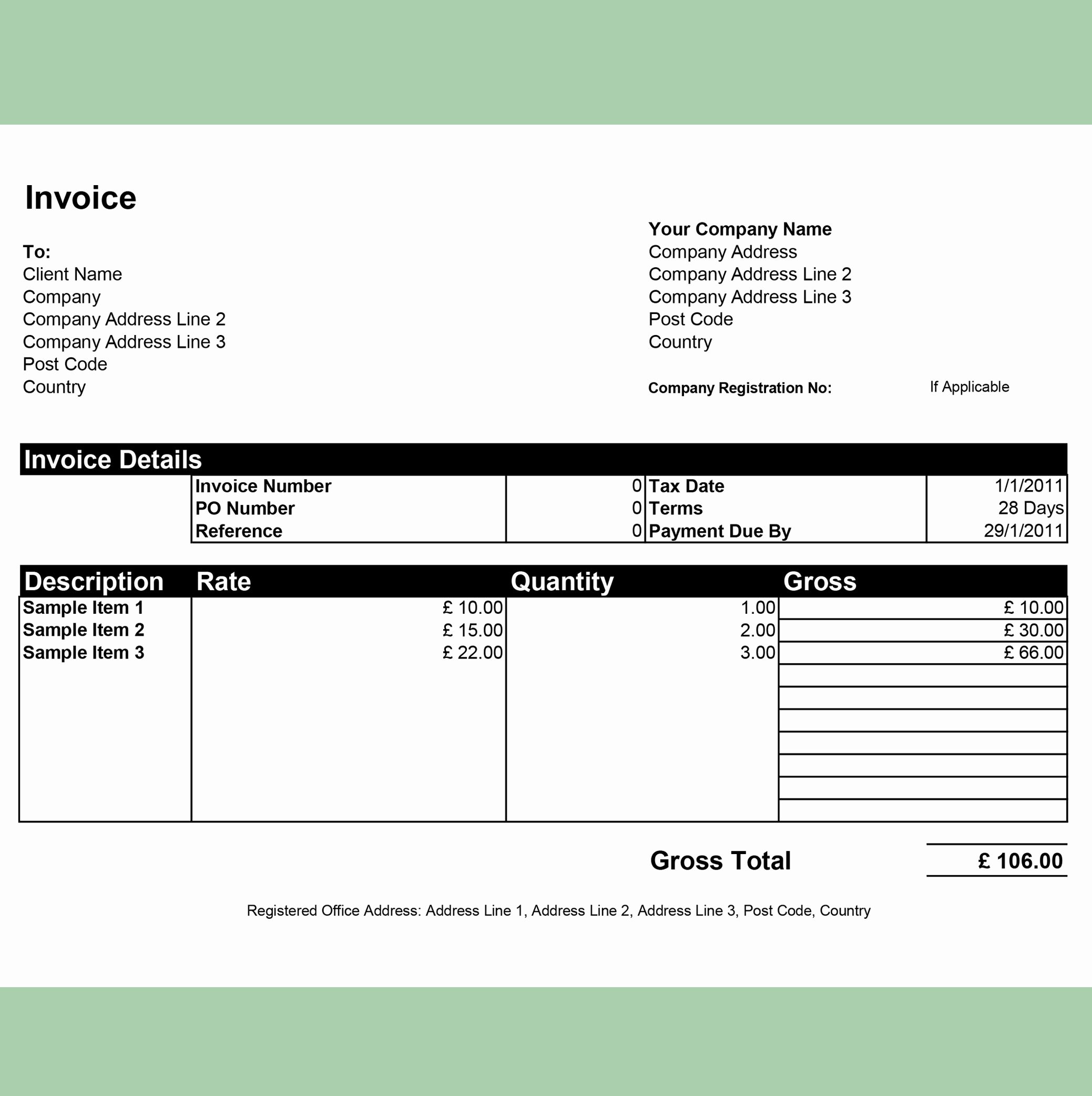 Simple Invoice Template Excel Lovely Free Invoice Templates by Invoiceberry the Grid System