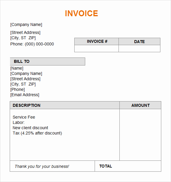 Simple Invoice Template Excel New Freelance Invoice Template Excel