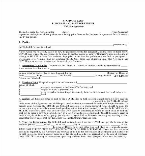 Simple Land Purchase Agreement form Fresh 18 Purchase Agreement Templates – Word Pdf Pages