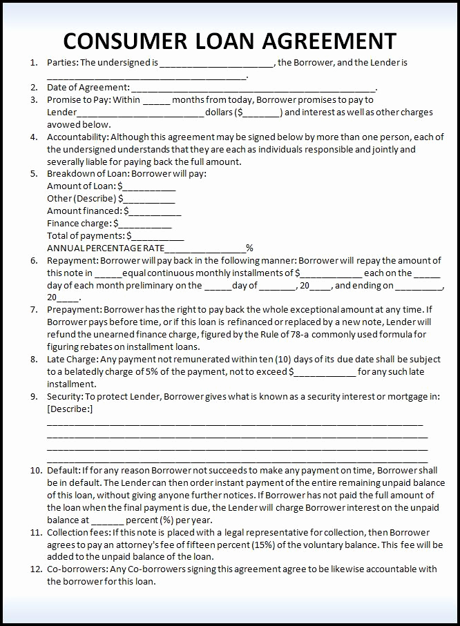 Simple Loan Agreement Pdf Awesome Free Printable Personal Loan Agreement form Generic
