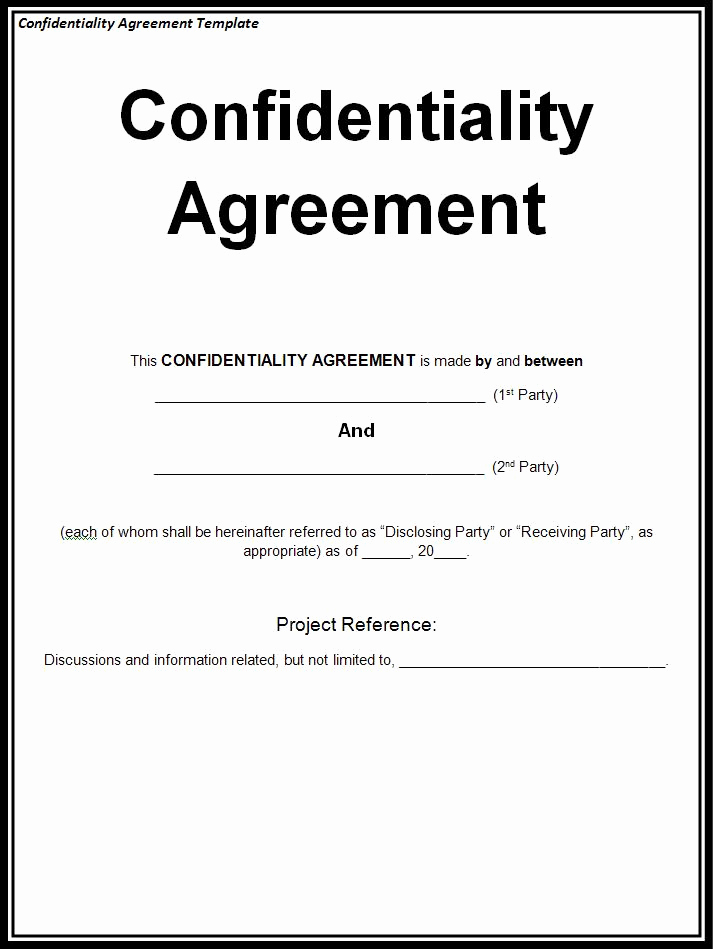Simple Non Disclosure Agreement Elegant why Confidentiality Part 3