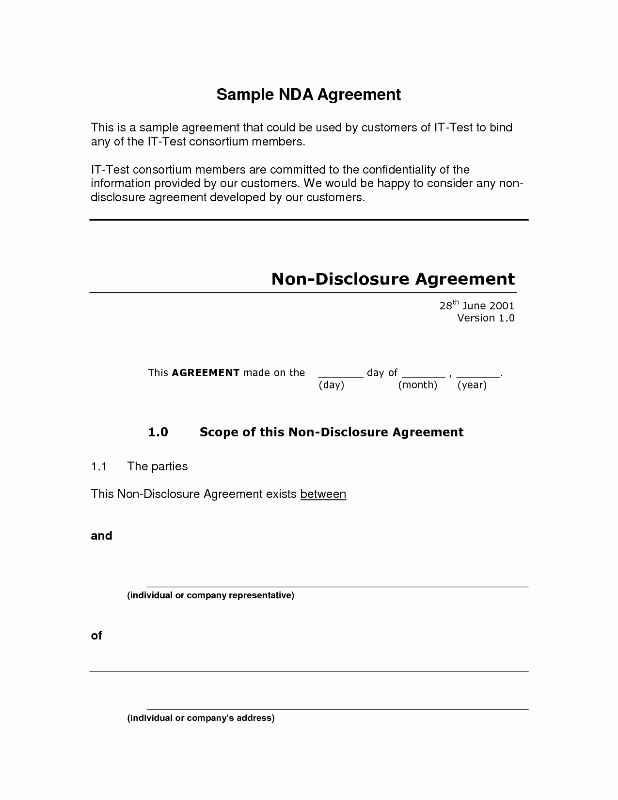 Simple Non Disclosure Agreement Inspirational Confidentiality Agreement Sample
