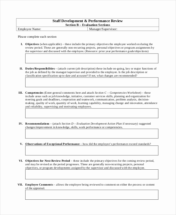 Simple Performance Review Template Awesome Performance Review Template 11 Free Word Pdf Documents
