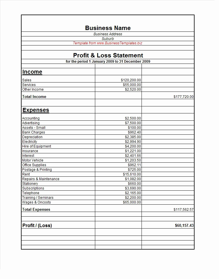 Simple Profit and Loss Statements Best Of 38 Free Profit and Loss Statement Templates &amp; forms Free