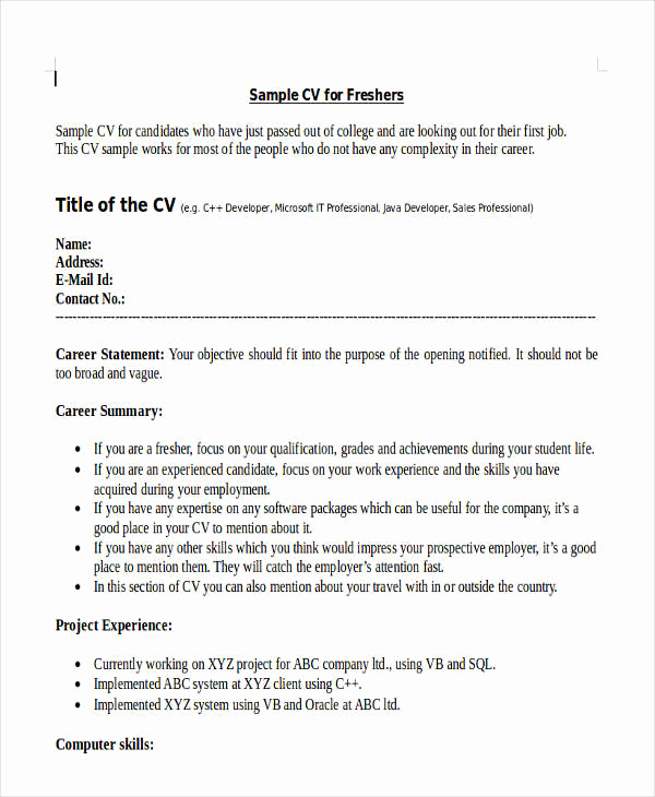 Simple Resume format Pdf Fresh 19 Basic Resume format Templates Pdf Doc