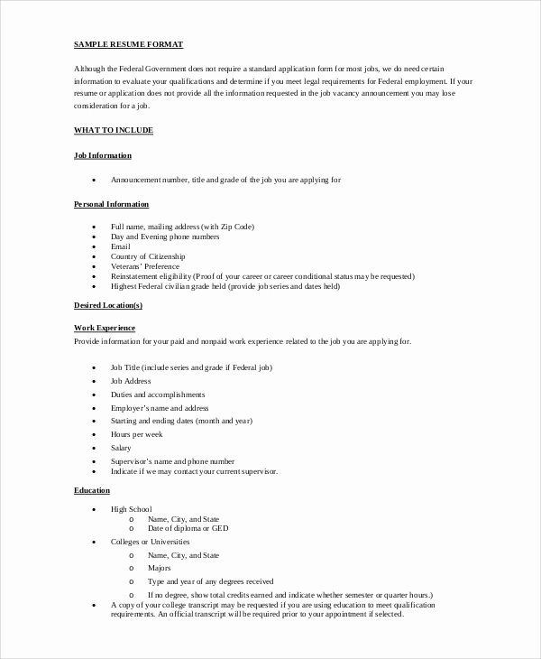 Simple Resume format Pdf Unique 9 Simple Resume formats