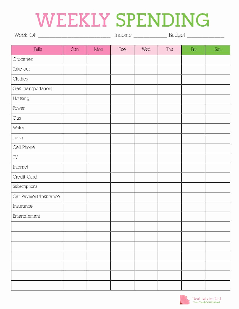 Simple Weekly Budget Template Best Of List Down Your Weekly Expenses with This Free Printable