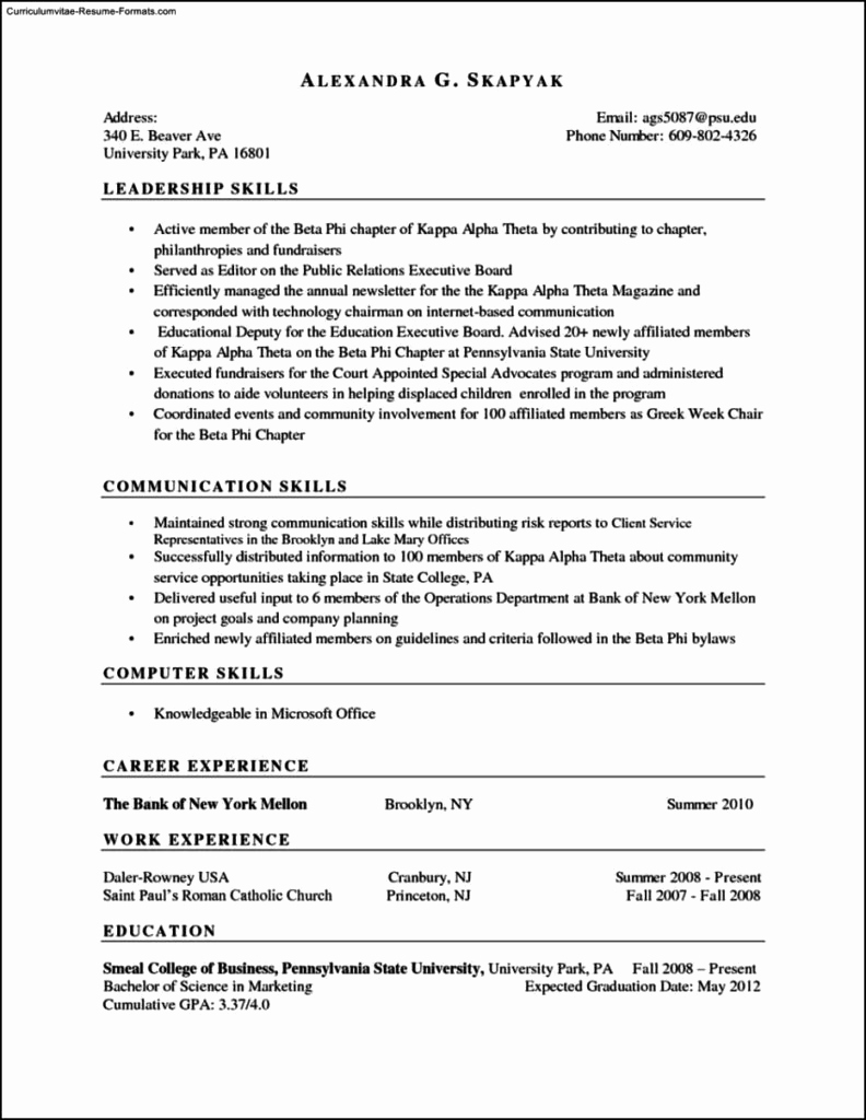 skills based resume templates