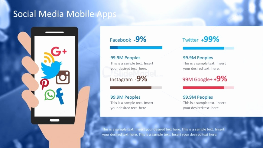 Social Media Reports Template Luxury social Media Apps Powerpoint Template Slidemodel