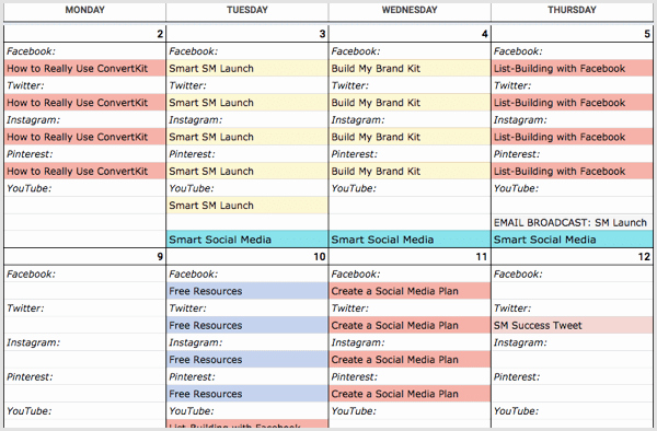 Social Media Schedule Template Awesome How to Create A social Media Calendar A Template for