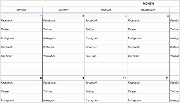 Social Media Schedule Template Inspirational How to Create A social Media Calendar A Template for