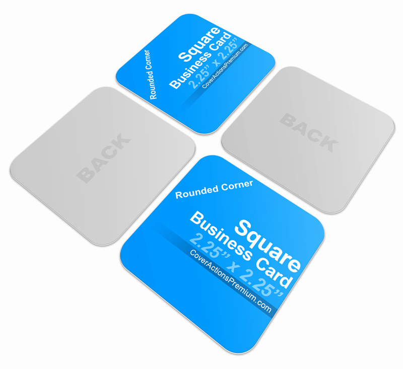 Square Business Card Mockup Unique Rounded Corners Square Business Card