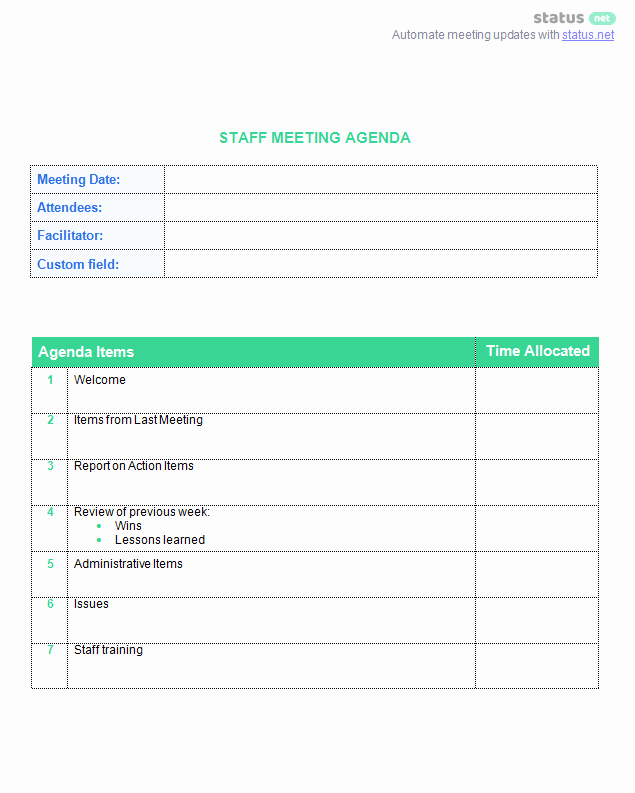 Staff Meetings Agenda Template Fresh 8 Best Staff Meeting Practices [ 2 Amazing Free Templates]