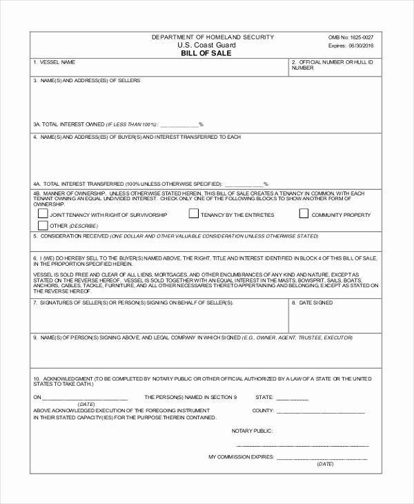 Standard Bill Of Sale New Sample Bill Of Sale forms 22 Free Documents In Word Pdf
