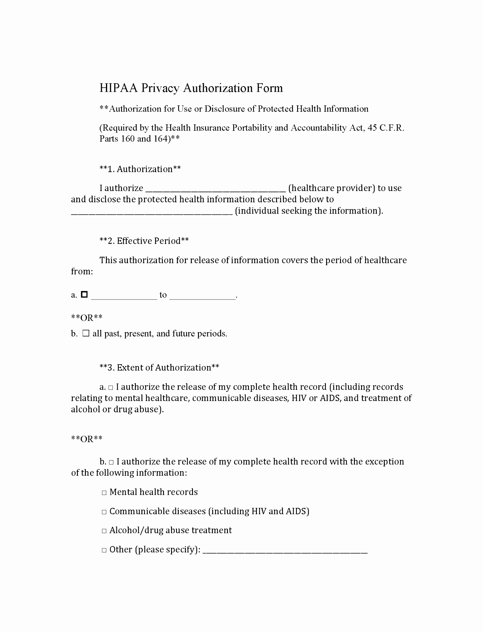 Standard Medical Records Release form Luxury 6 Authorization to Release Medical Records form Template