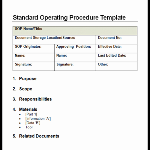 Sop Templates Google Docs