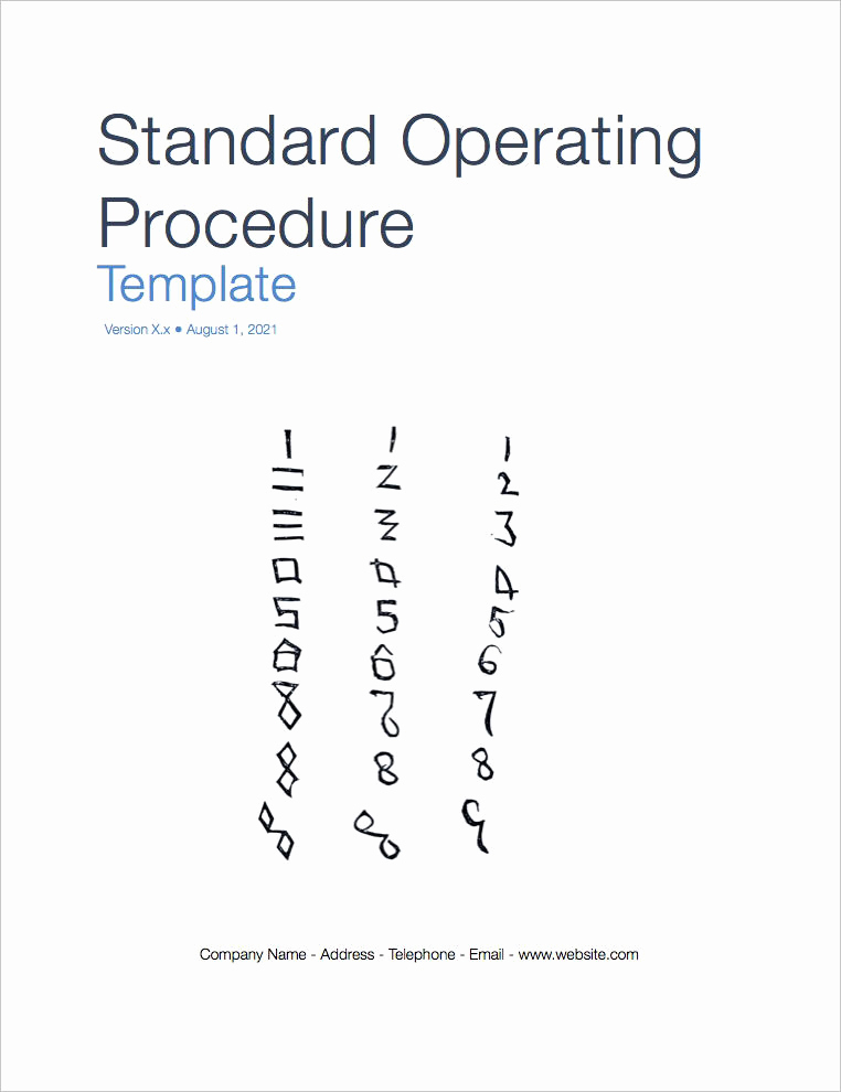 Standard Operating Procedures Template Luxury Standard Operating Procedure Templates Apple Iwork Pages