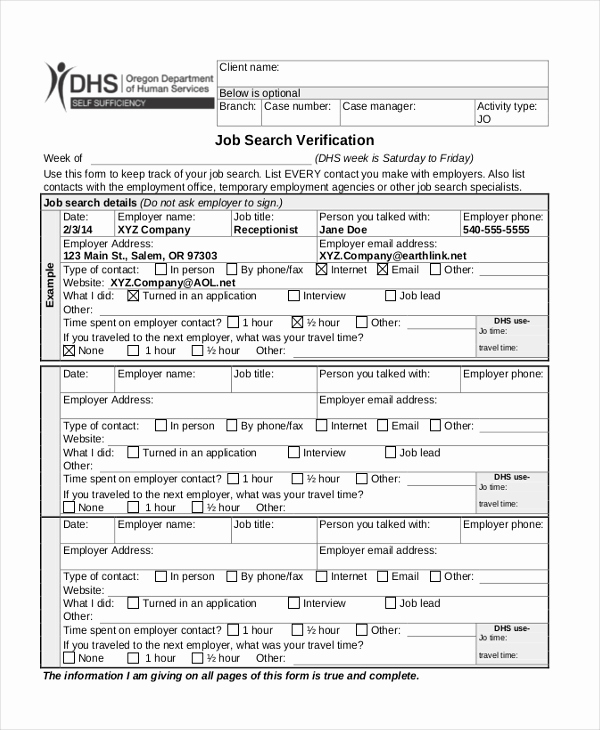 Standard Verification Of Employment form New Sample Job Verification form 8 Free Documents In Pdf