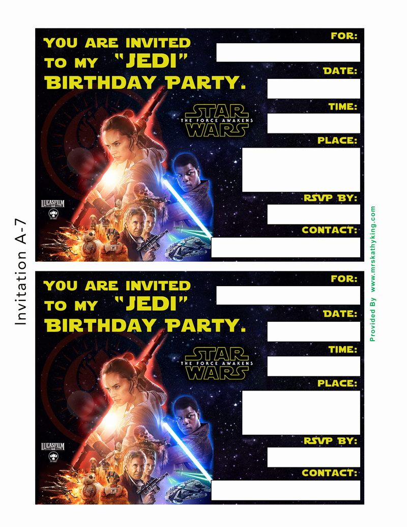 Star Wars Invitations Free Printable Unique Free Star Wars the force Awakens Invitation &amp; Thank You