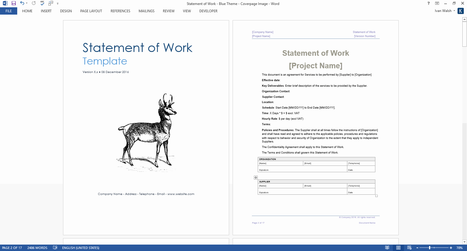 Statement Of Work Template Word Unique Statement Of Work – Ms Word &amp; Excel Template