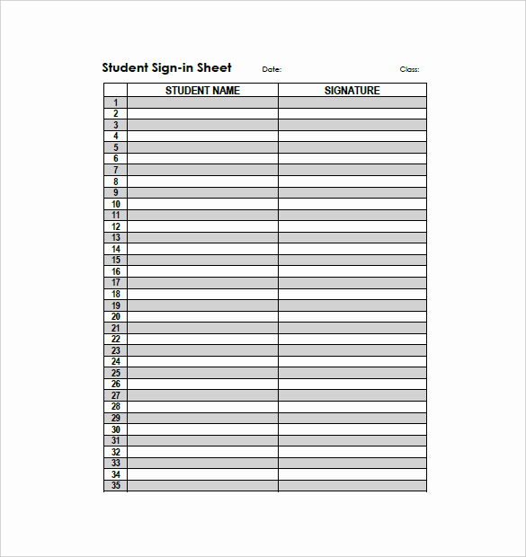 Student Sign In Sheet Inspirational Spreadsheet Templates – 20 Free Excel Pdf Documents