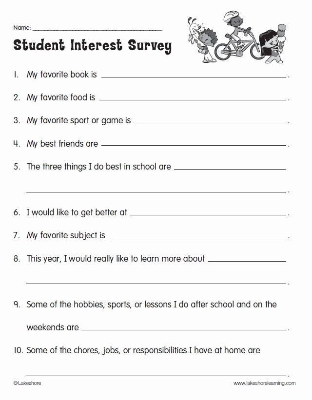 Survey Questions for Students Lovely Get to Know Your Students’ Favorites with Lakeshore’s